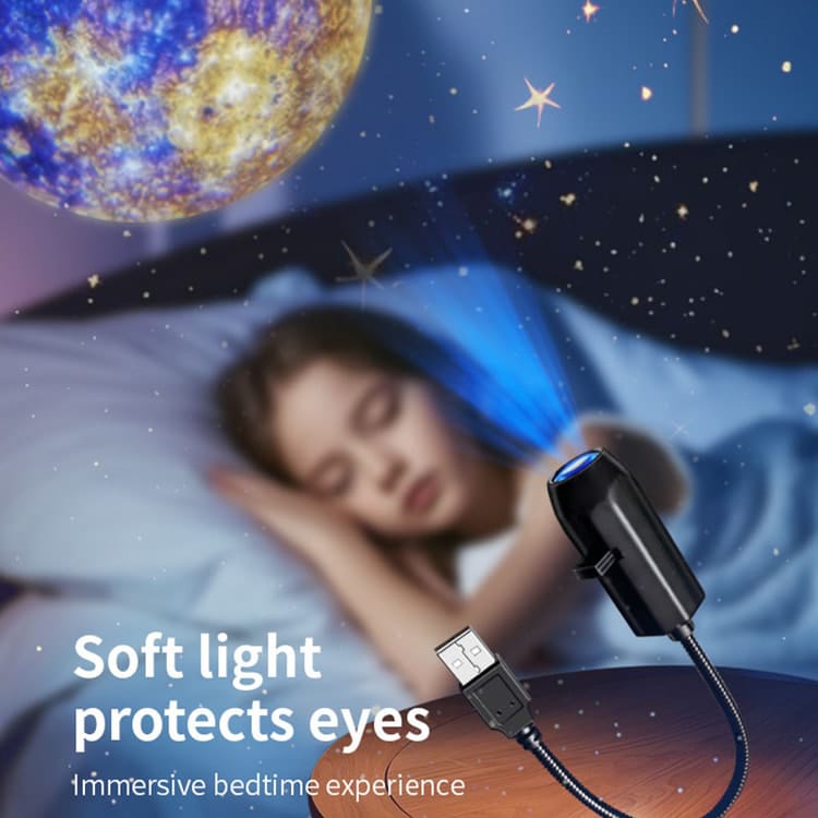 USB Ceiling Moon Earth Projection Atmosphere Light
