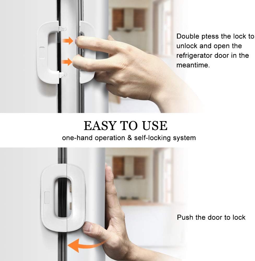 Child Safety Refrigerator Lock - Double Press Secure System