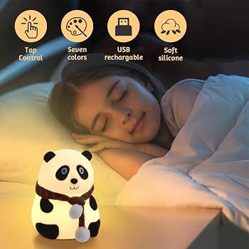 Mini Cute Panda Squishy Night Light – Adorable LED Silicone