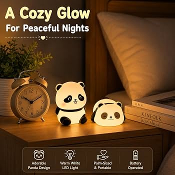 Mini Cute Panda Squishy Night Light – Adorable LED Silicone