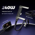 240W 2-in-1 Data Cable With Stand | 1.5 Meter C to C USB Data Cable | Fast Charging Nylon Braided Mobile Cable