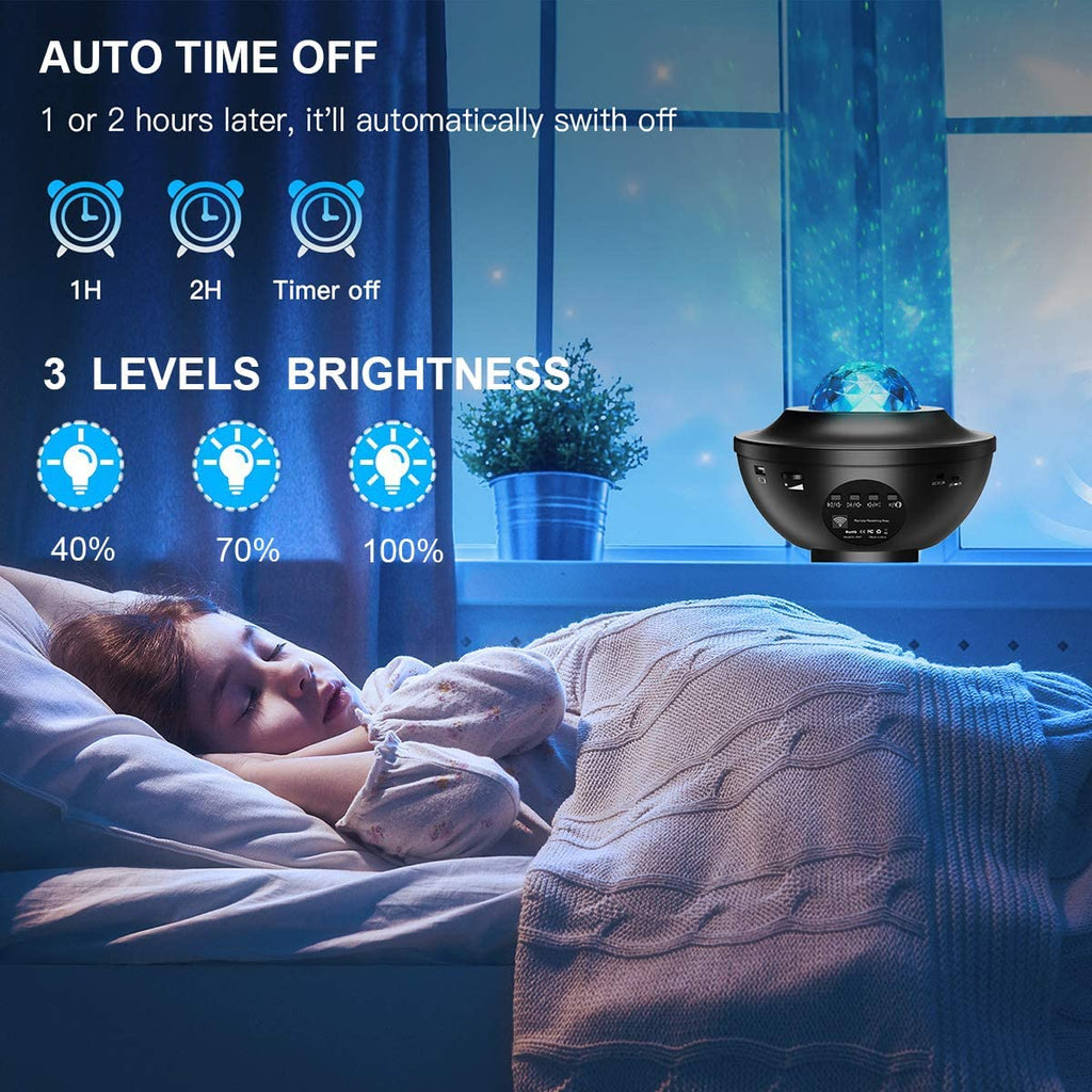 Colorful Starry Sky Galaxy Projector Nightlight Child Bluetooth USB Music Player Star Night Light
