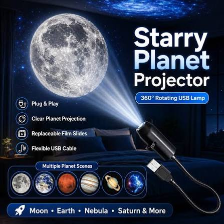 USB Ceiling Moon Earth Projection Atmosphere Light